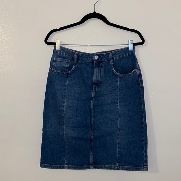 Anthropologie Dresses & Skirts - Pilcro And The Letterpress High-Waist Denim Pencil Skirt